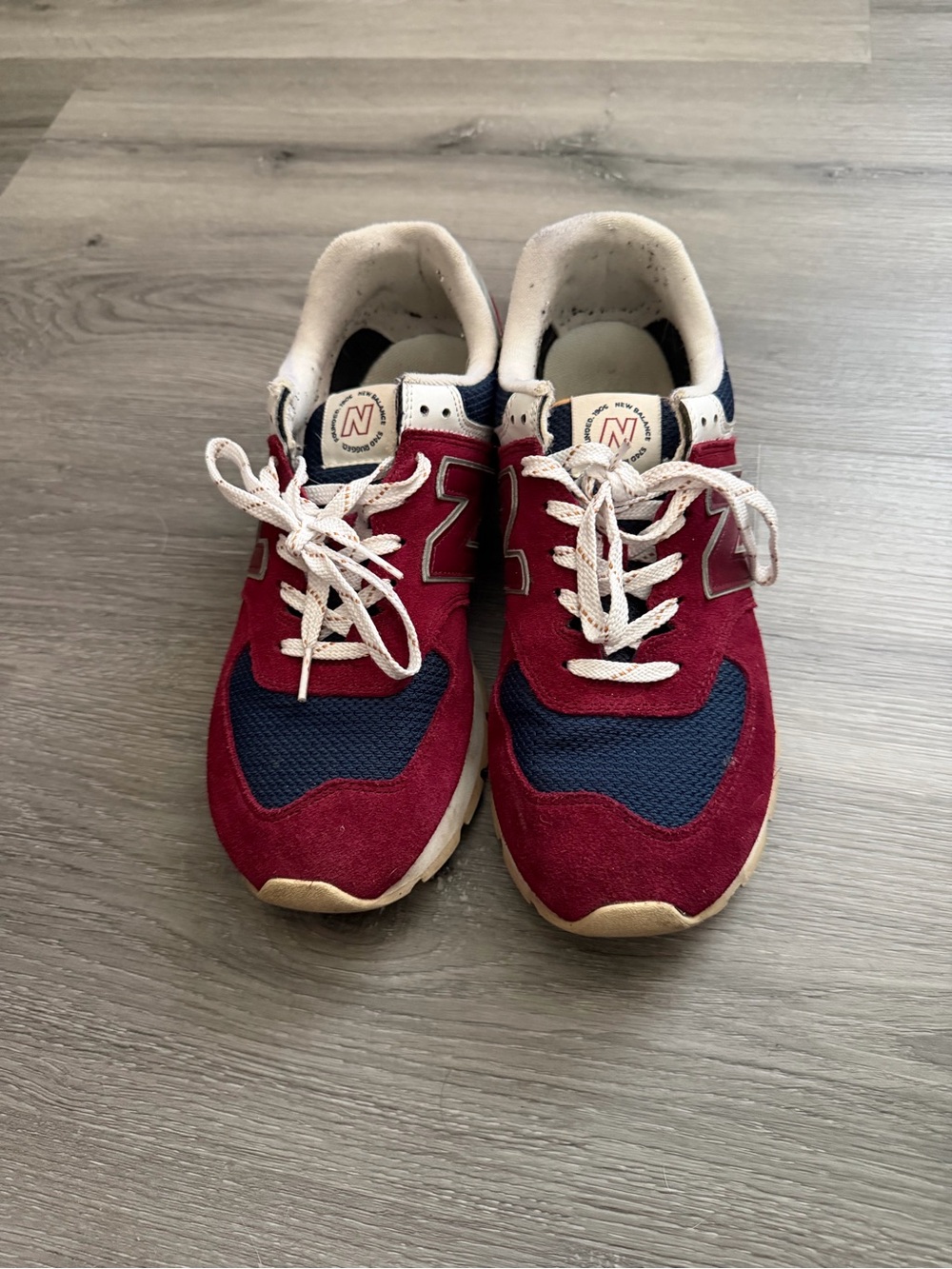 New Balance Red and Navy Athletic Sneakers